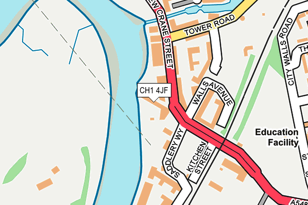 CH1 4JF map - OS OpenMap – Local (Ordnance Survey)