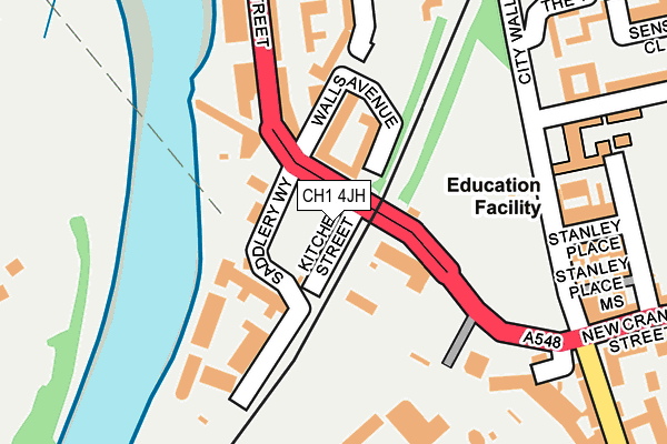 CH1 4JH map - OS OpenMap – Local (Ordnance Survey)