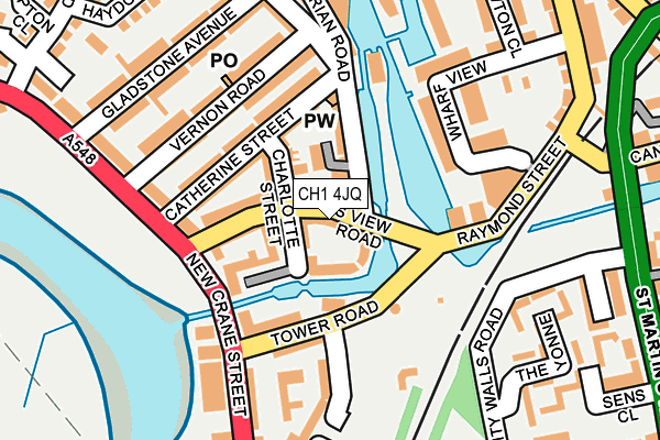 CH1 4JQ map - OS OpenMap – Local (Ordnance Survey)