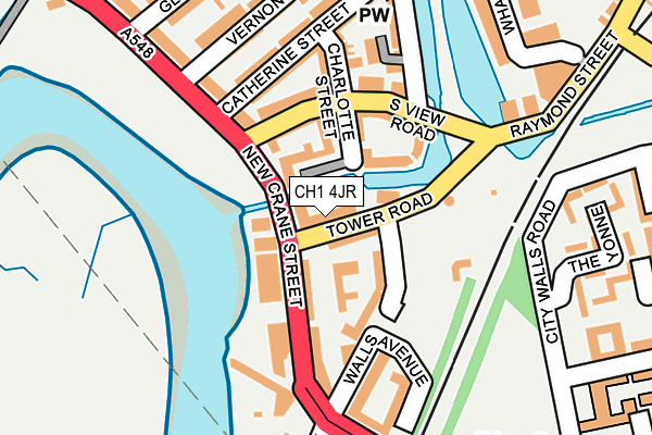 CH1 4JR map - OS OpenMap – Local (Ordnance Survey)