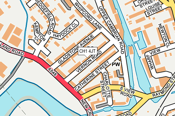 CH1 4JT map - OS OpenMap – Local (Ordnance Survey)