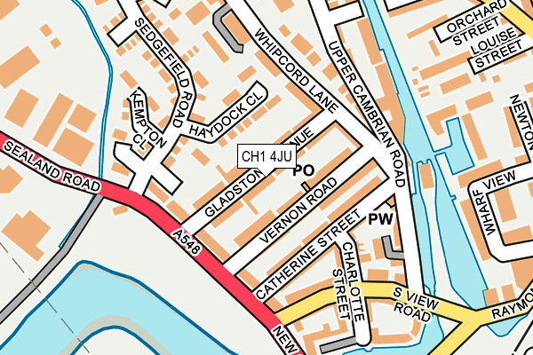 CH1 4JU map - OS OpenMap – Local (Ordnance Survey)
