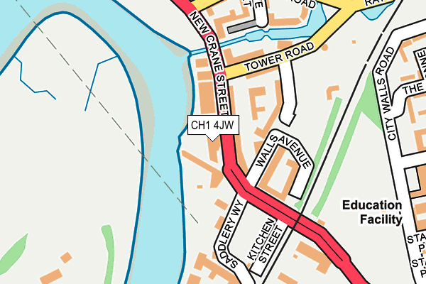 CH1 4JW map - OS OpenMap – Local (Ordnance Survey)