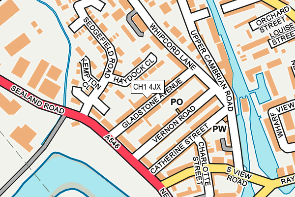 CH1 4JX map - OS OpenMap – Local (Ordnance Survey)