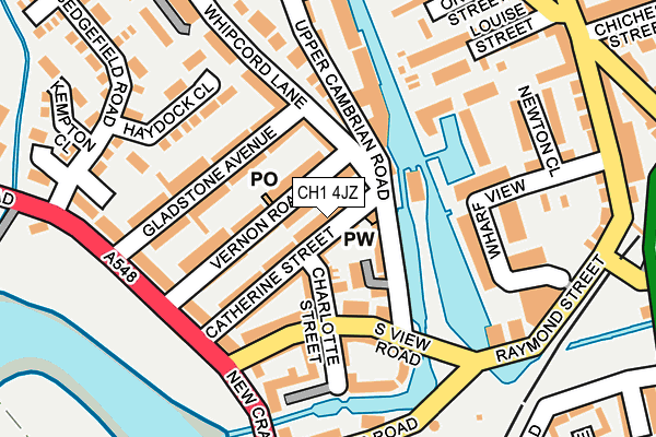 CH1 4JZ map - OS OpenMap – Local (Ordnance Survey)