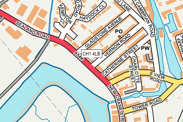 CH1 4LB map - OS OpenMap – Local (Ordnance Survey)