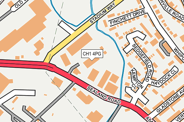 CH1 4PG map - OS OpenMap – Local (Ordnance Survey)