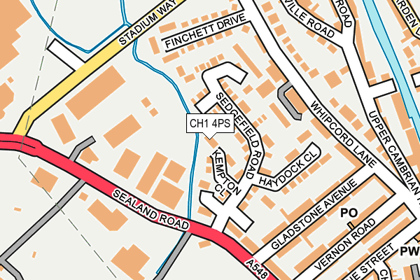 CH1 4PS map - OS OpenMap – Local (Ordnance Survey)