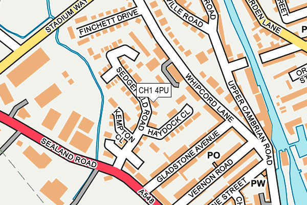 CH1 4PU map - OS OpenMap – Local (Ordnance Survey)
