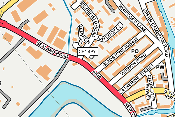 CH1 4PY map - OS OpenMap – Local (Ordnance Survey)