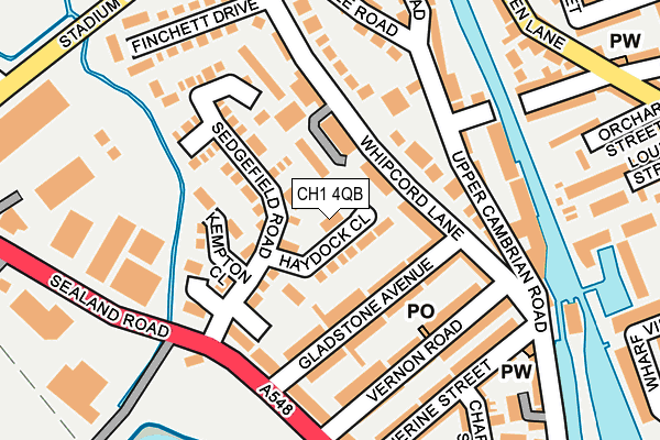 CH1 4QB map - OS OpenMap – Local (Ordnance Survey)