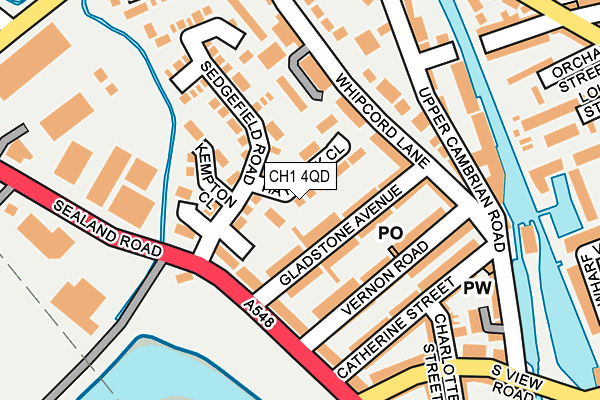 CH1 4QD map - OS OpenMap – Local (Ordnance Survey)