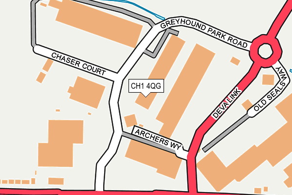 CH1 4QG map - OS OpenMap – Local (Ordnance Survey)