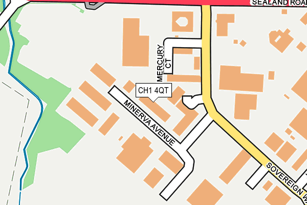 CH1 4QT map - OS OpenMap – Local (Ordnance Survey)