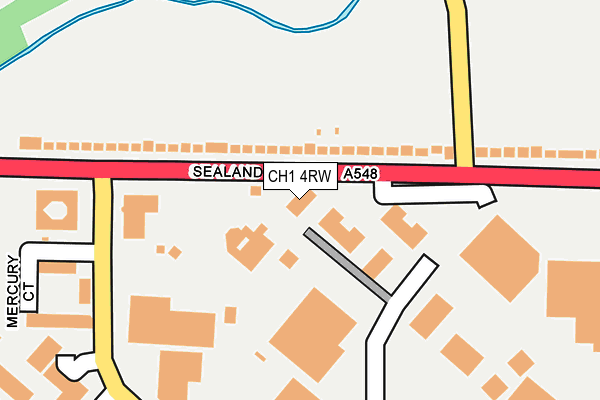 CH1 4RW map - OS OpenMap – Local (Ordnance Survey)