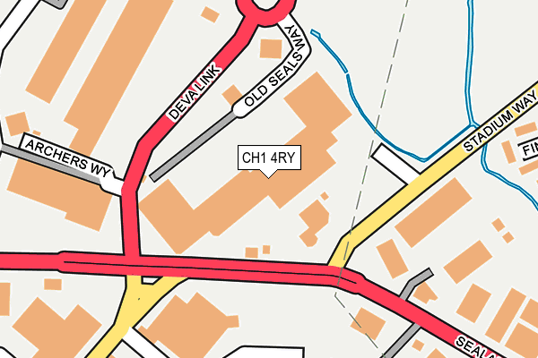 CH1 4RY map - OS OpenMap – Local (Ordnance Survey)
