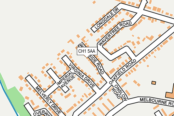 CH1 5AA map - OS OpenMap – Local (Ordnance Survey)