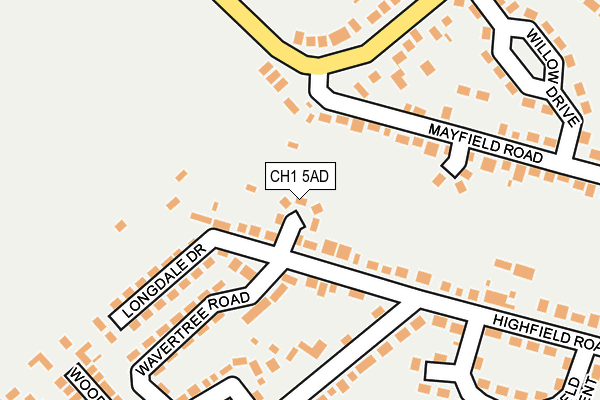 CH1 5AD map - OS OpenMap – Local (Ordnance Survey)