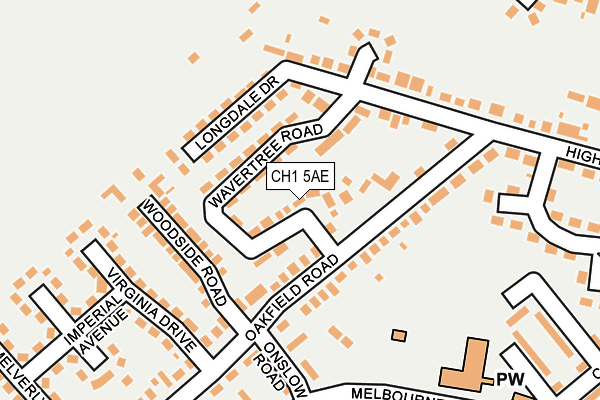 CH1 5AE map - OS OpenMap – Local (Ordnance Survey)