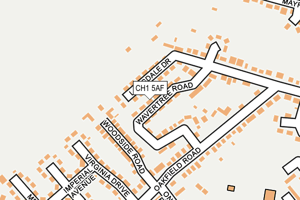 CH1 5AF map - OS OpenMap – Local (Ordnance Survey)