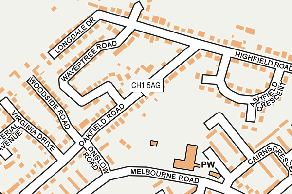 CH1 5AG map - OS OpenMap – Local (Ordnance Survey)