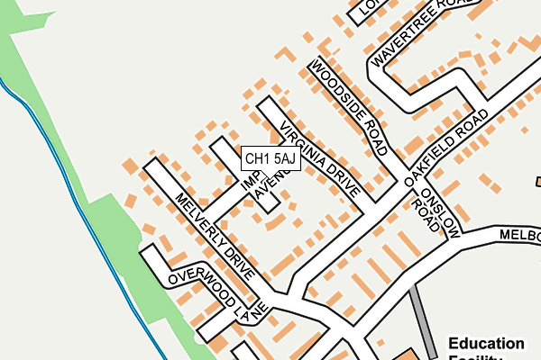 CH1 5AJ map - OS OpenMap – Local (Ordnance Survey)