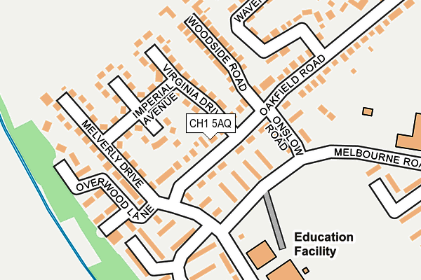 CH1 5AQ map - OS OpenMap – Local (Ordnance Survey)