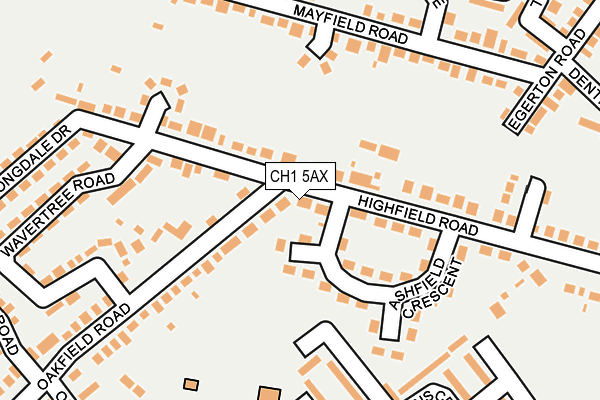 CH1 5AX map - OS OpenMap – Local (Ordnance Survey)