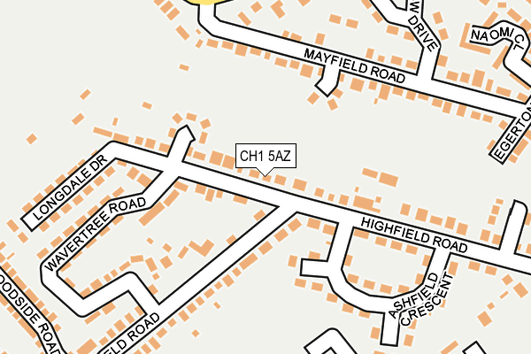 CH1 5AZ map - OS OpenMap – Local (Ordnance Survey)