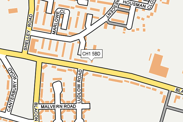 CH1 5BD map - OS OpenMap – Local (Ordnance Survey)
