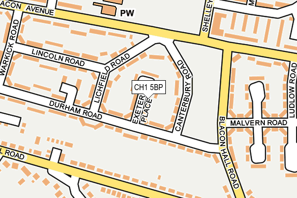 CH1 5BP map - OS OpenMap – Local (Ordnance Survey)