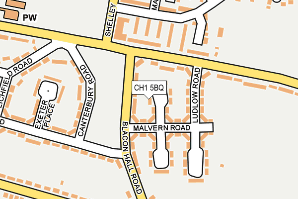 CH1 5BQ map - OS OpenMap – Local (Ordnance Survey)