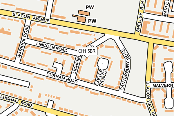 CH1 5BR map - OS OpenMap – Local (Ordnance Survey)