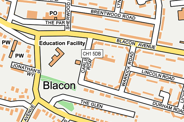 CH1 5DB map - OS OpenMap – Local (Ordnance Survey)