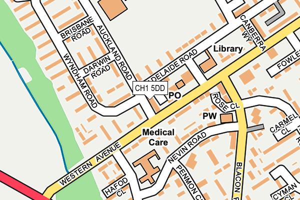 CH1 5DD map - OS OpenMap – Local (Ordnance Survey)