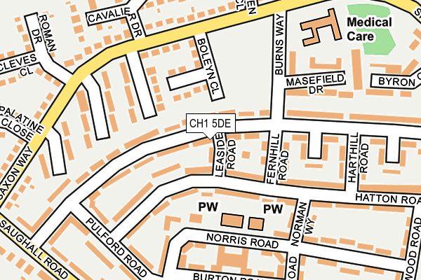 CH1 5DE map - OS OpenMap – Local (Ordnance Survey)