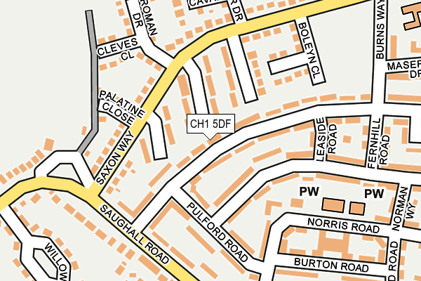 CH1 5DF map - OS OpenMap – Local (Ordnance Survey)