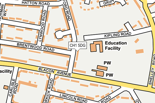 CH1 5DG map - OS OpenMap – Local (Ordnance Survey)