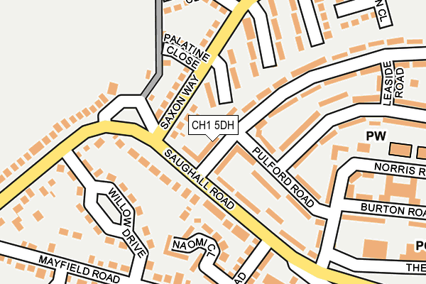 CH1 5DH map - OS OpenMap – Local (Ordnance Survey)