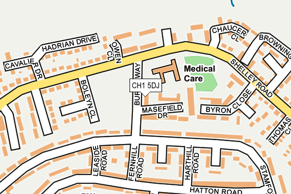 CH1 5DJ map - OS OpenMap – Local (Ordnance Survey)