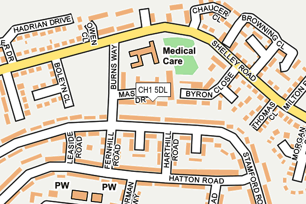 CH1 5DL map - OS OpenMap – Local (Ordnance Survey)