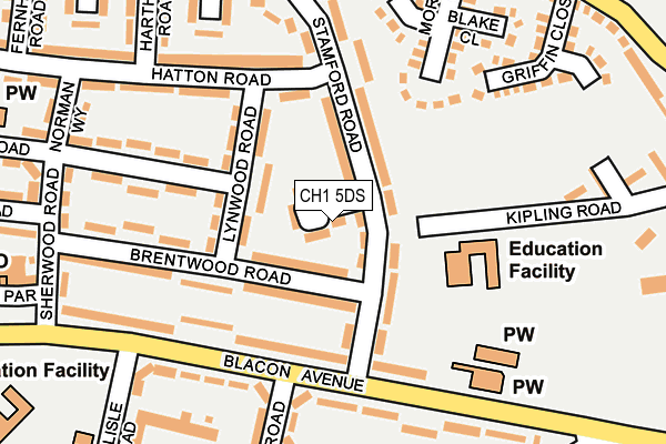 CH1 5DS map - OS OpenMap – Local (Ordnance Survey)