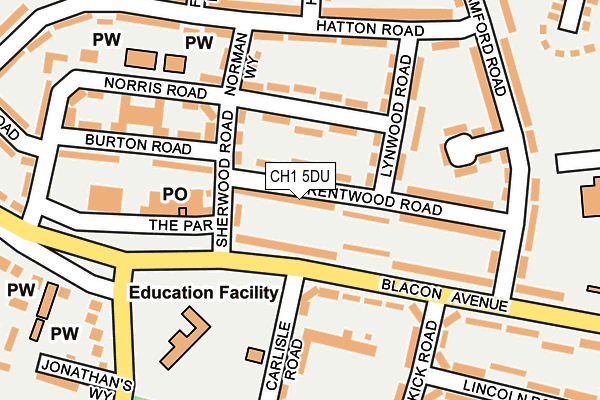 CH1 5DU map - OS OpenMap – Local (Ordnance Survey)