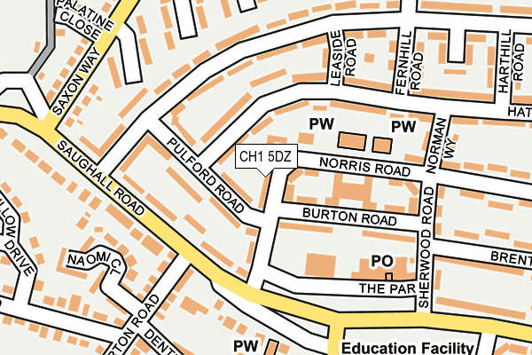 CH1 5DZ map - OS OpenMap – Local (Ordnance Survey)