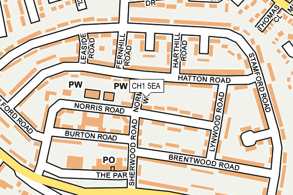 CH1 5EA map - OS OpenMap – Local (Ordnance Survey)