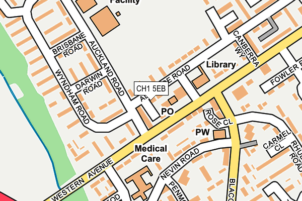 CH1 5EB map - OS OpenMap – Local (Ordnance Survey)