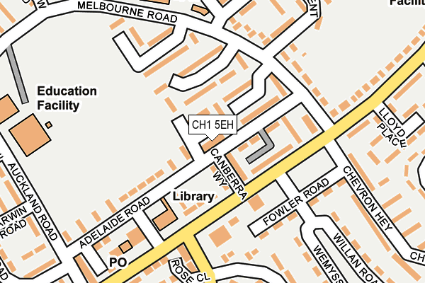 CH1 5EH map - OS OpenMap – Local (Ordnance Survey)