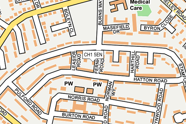 CH1 5EN map - OS OpenMap – Local (Ordnance Survey)