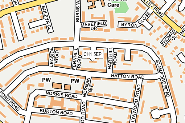 CH1 5EP map - OS OpenMap – Local (Ordnance Survey)