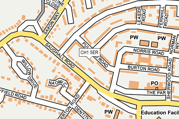 CH1 5ER map - OS OpenMap – Local (Ordnance Survey)